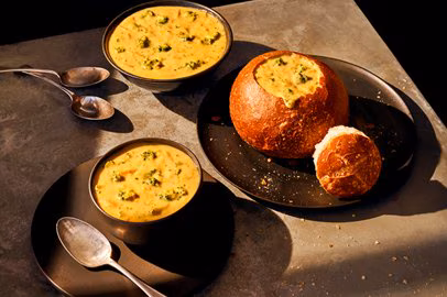 Soups & Macs Menu 26 Broccoli Cheddar Soup - Group