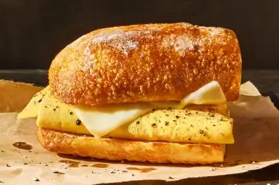 Breakfast Menu 12 Ciabatta Egg & Cheese Sandwich