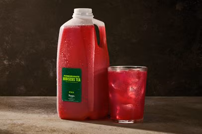 Beverages Menu 52 Pomegranate Hibiscus Tea - Naturally Flavored Herbal Tea - Half Gallon