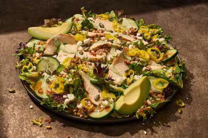 Balsamic Chicken Greens with Grains