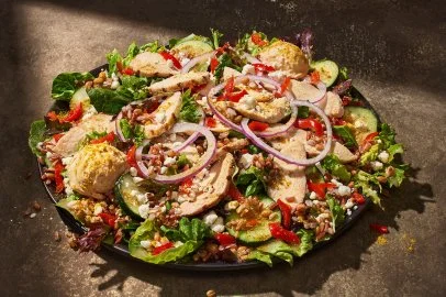 Mediterranean Chicken Greens with Grains