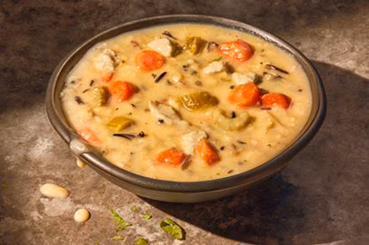 Soups & Macs Menu 8 Cream of Chicken & Wild Rice Soup