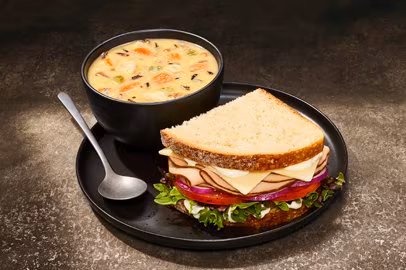 Value Duets 4 Turkey & Cheddar Sandwich & Cream of Chicken & Wild Rice Soup
