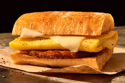 Ciabatta Sausage, Egg & Cheese Sandwich